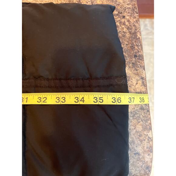 Zara Size Small Black Feather Down filled Puffer Coat Snap and Zip Front Hooded - Picture 9 of 10